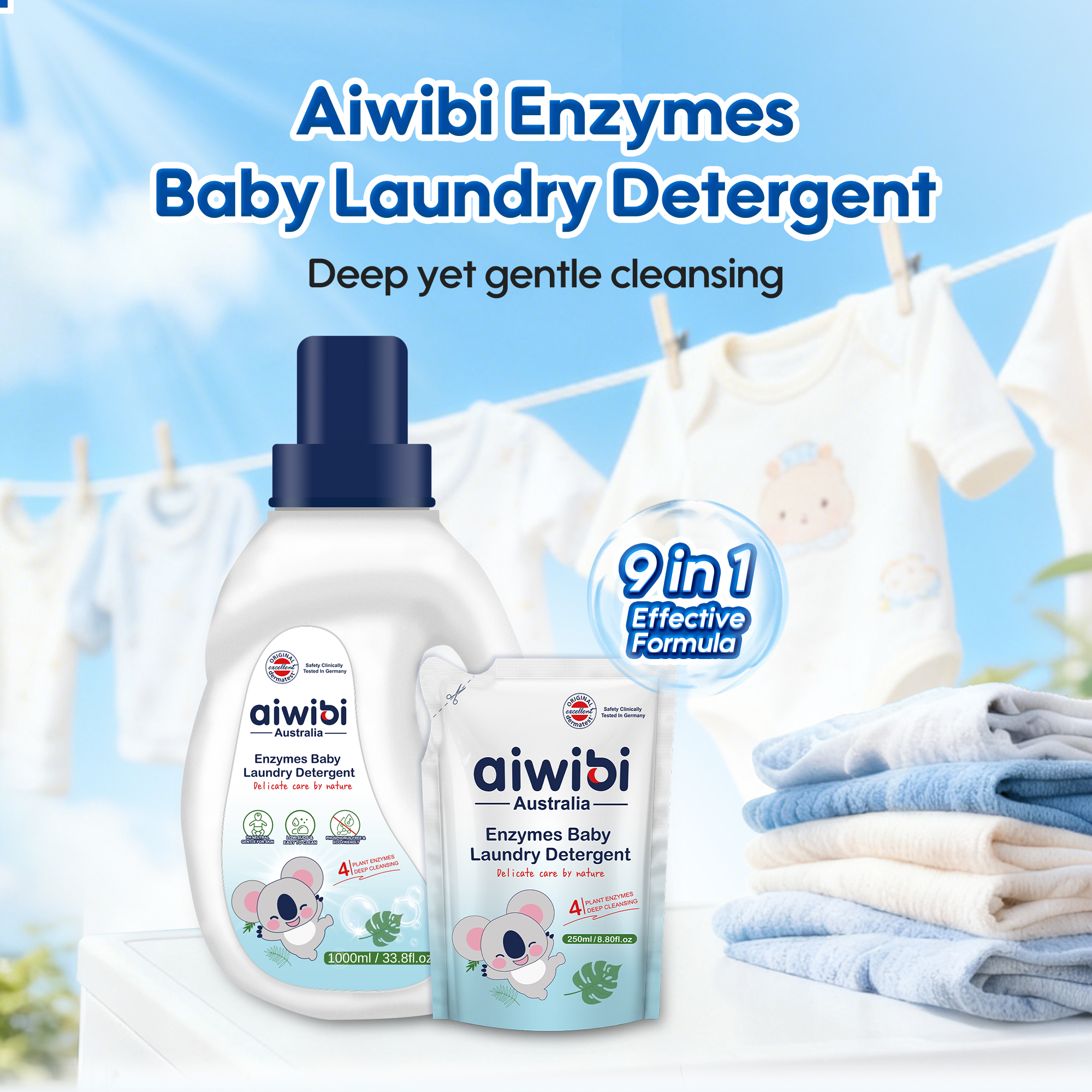 Lessive à enzymes （1000ml/250ml）