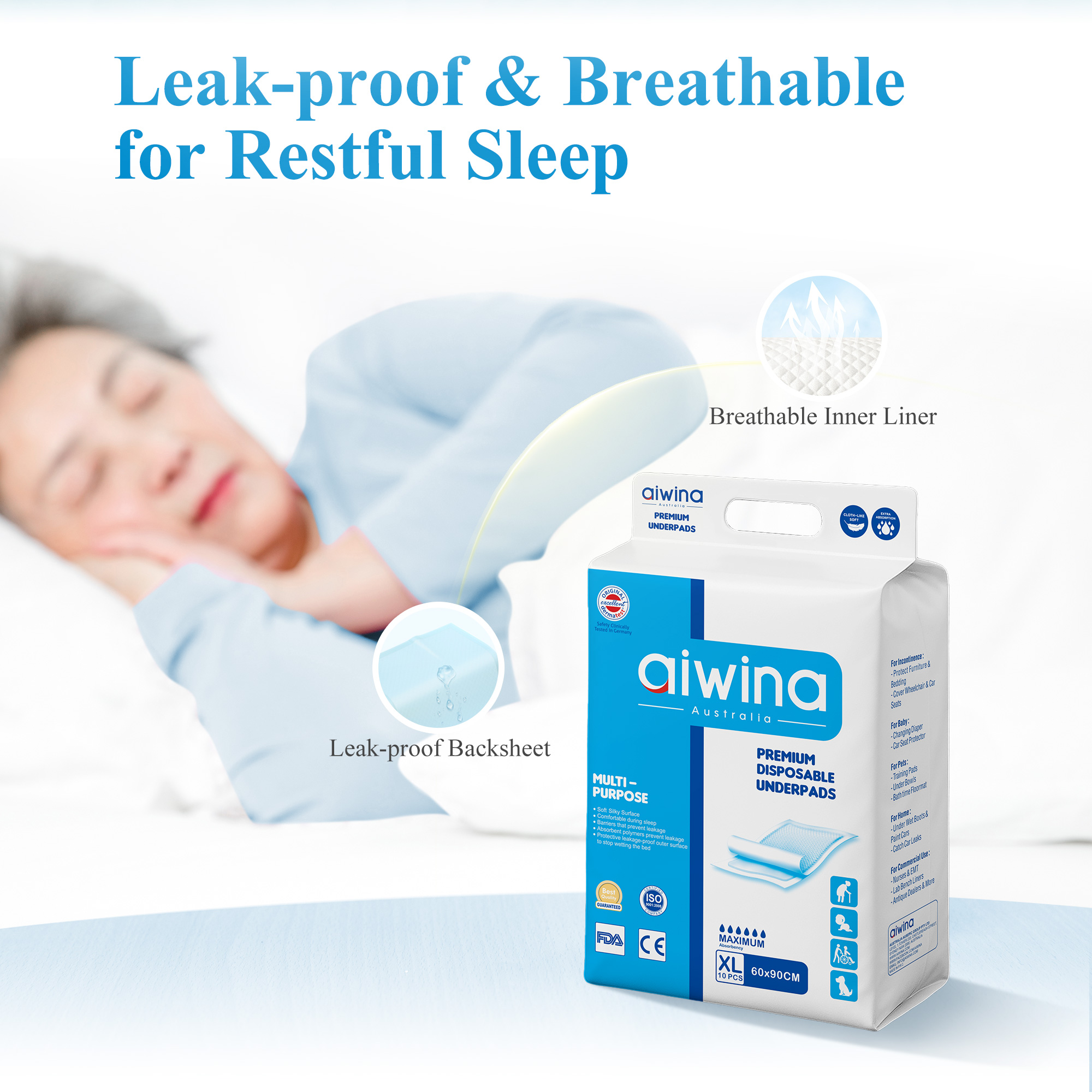 Alèses jetables pour adultes (900*600mm)