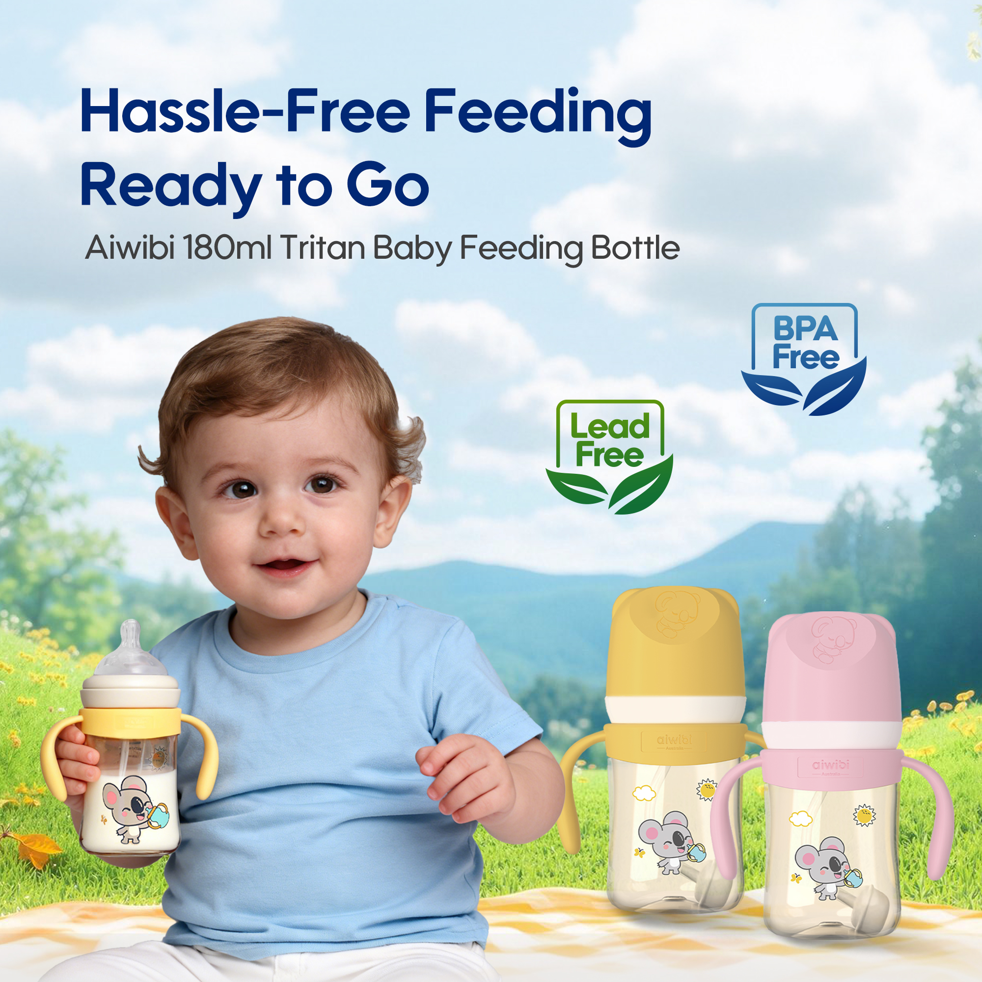 Biberons pour bébé en Tritan (180ml/270ml)