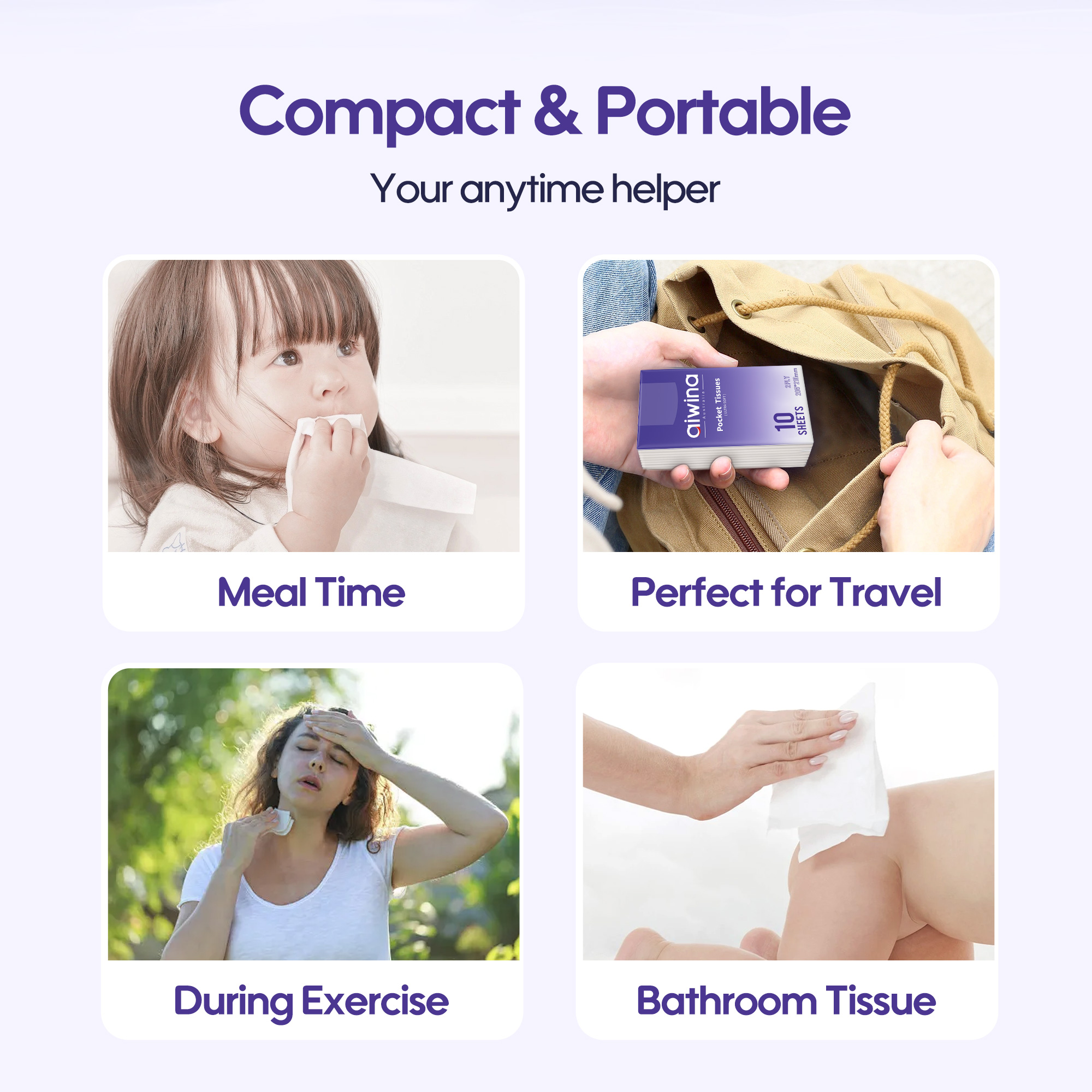 Mouchoirs individuels (10 Paquets)