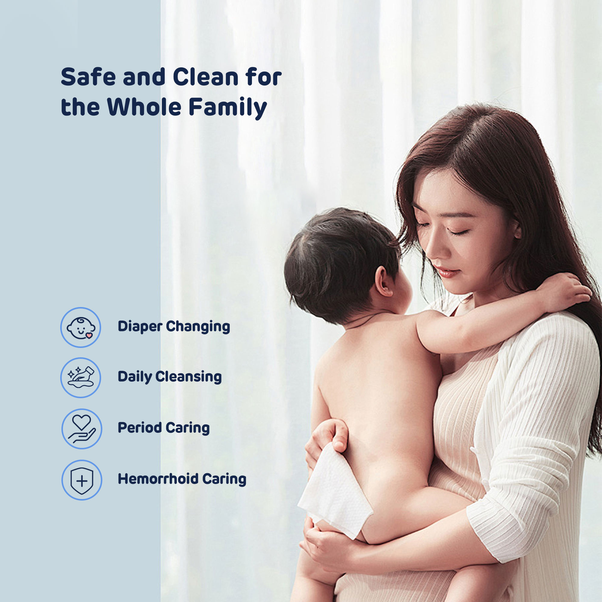 Lingettes de toilette （20/42/70 lingettes）