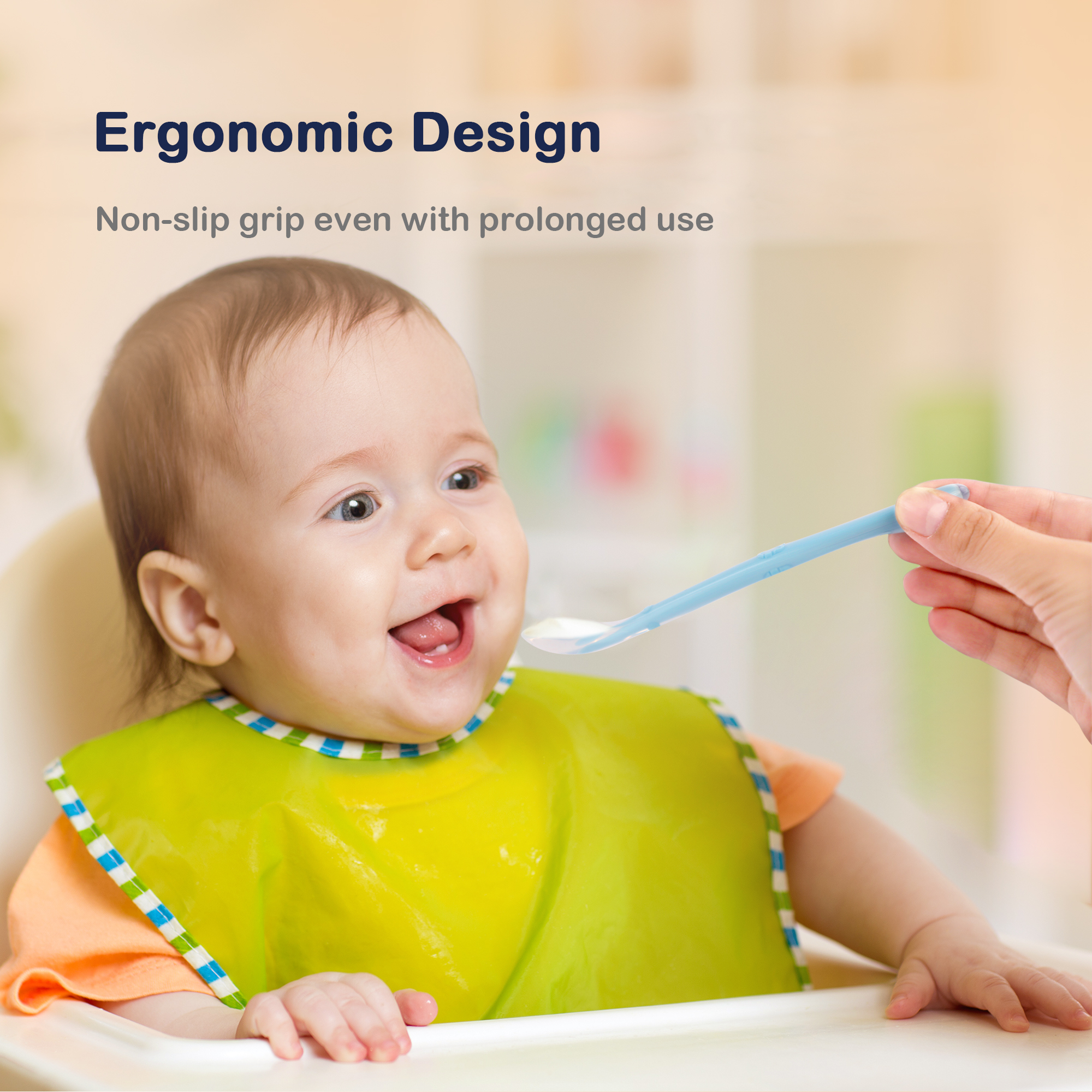 Cuillère à mâcher en silicone pour bébé 